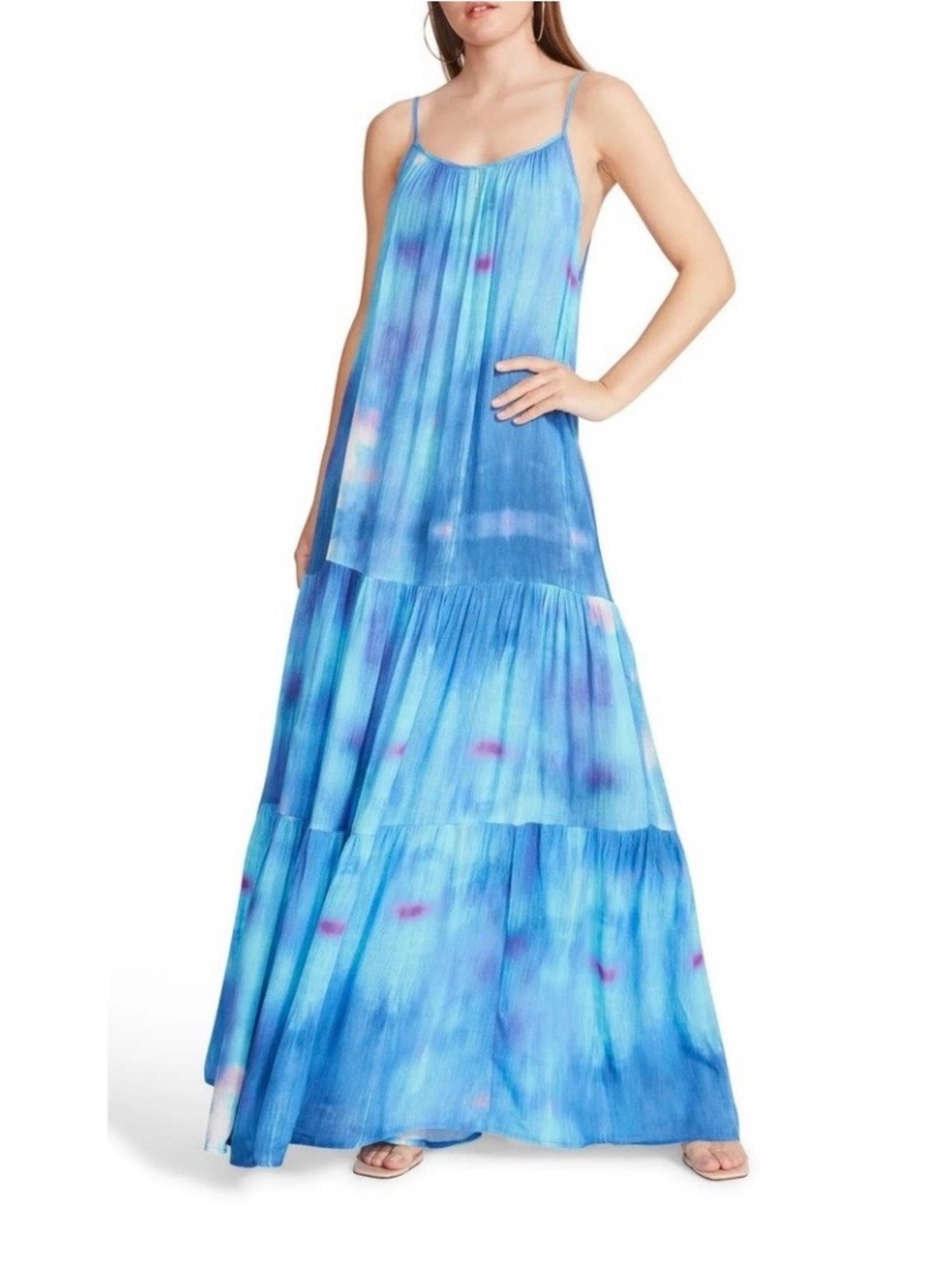 BB Dakota by Steve Madden Blue Tie-Dye Maxi Dress